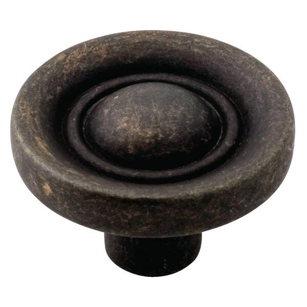 Liberty 1-1/4 in. Distressed Oil Rubbed Bronze Target Round Cabinet Knob
