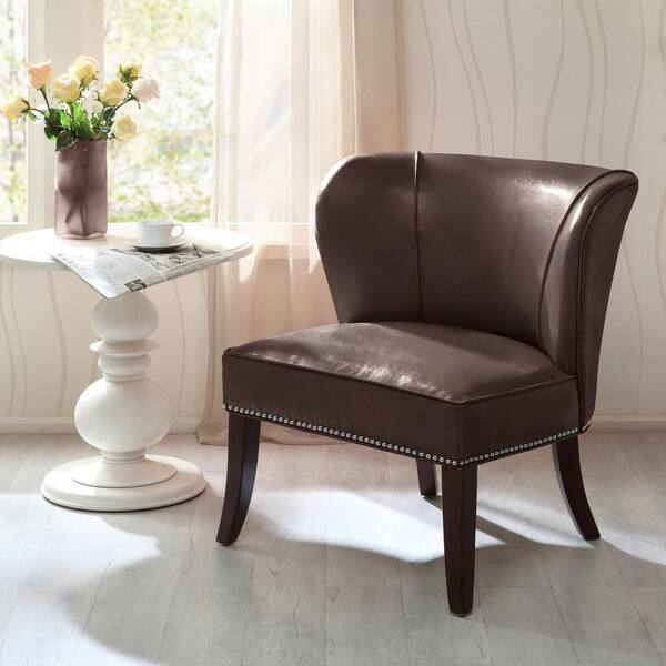 Madison Park Sheldon Brown Modern Armless Accent Chair FPF18 0115