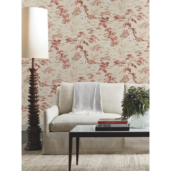 Bridgewater Coral Pink Wallpaper