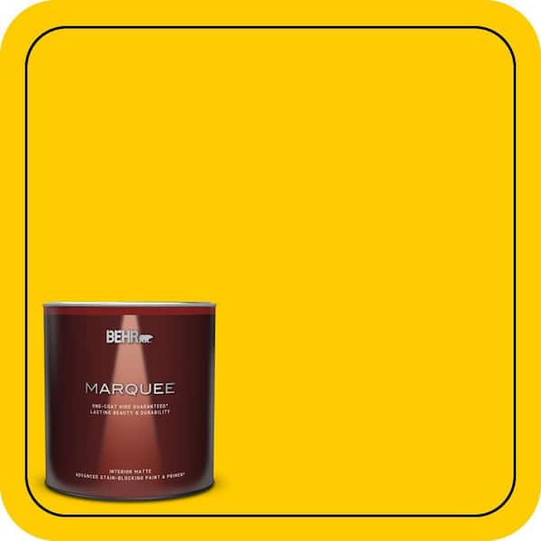 BEHR MARQUEE 1 qt. #380B-7 Marigold Matte Interior Paint & Primer