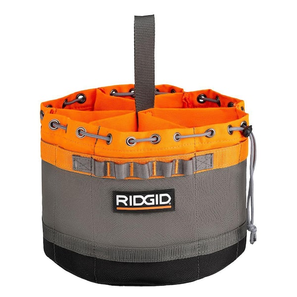 RIDGID 10 in. 19 Pocket Professional Grade Small Parts Organizer Tool Bag