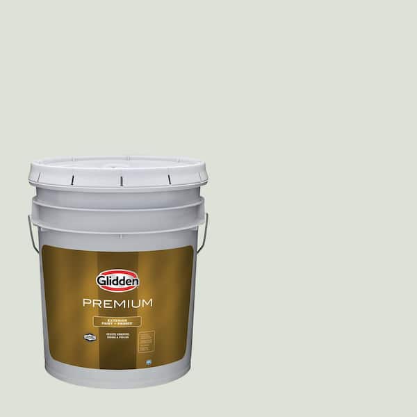 Glidden Premium 5 gal. PPG1033-1 Salty Breeze Semi-Gloss Exterior Latex Paint