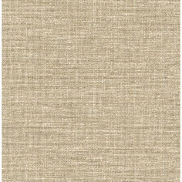 A-Street Prints Exhale Taupe Faux Grasscloth Paper Strippable Roll Wallpaper (Covers 56.4 sq. ft.)