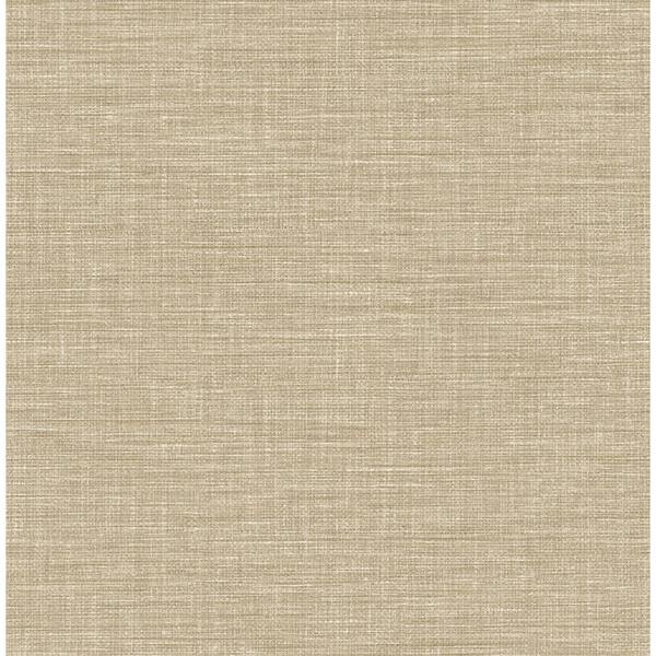 A-Street Prints Exhale Taupe Faux Grasscloth Taupe Wallpaper Sample