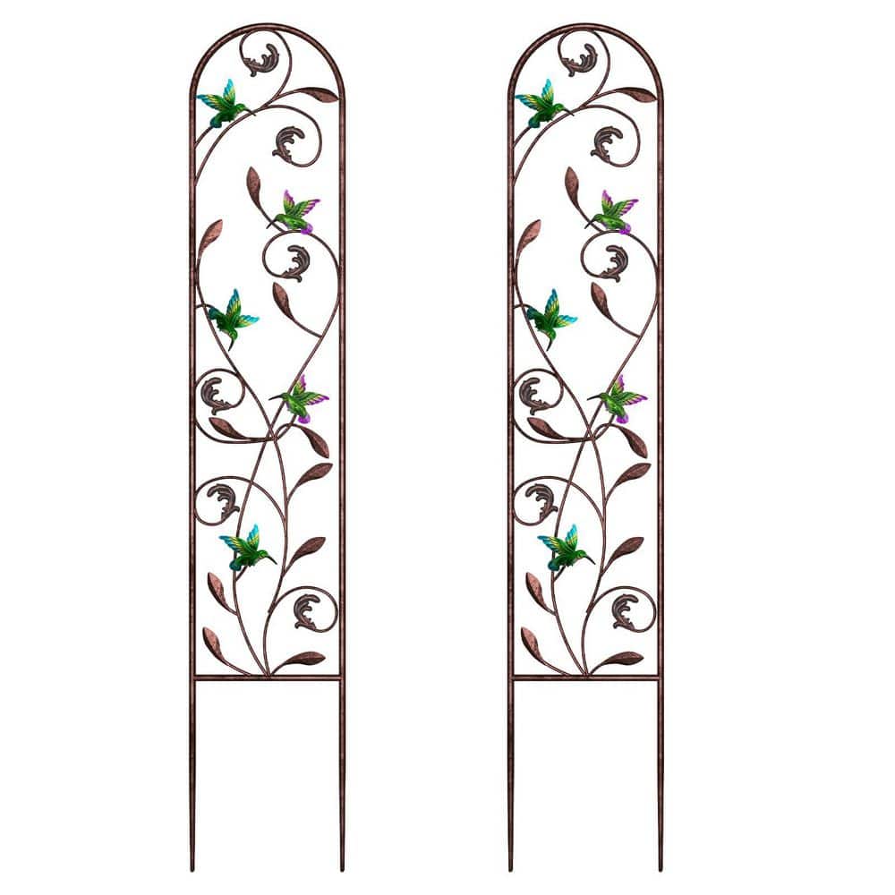 60 Inch Metal Hummingbird Garden Flower Trellis Decorative Climbing Plant Support Set for Outdoor Patio Yard 2 Pack price history on PriceWatchPro