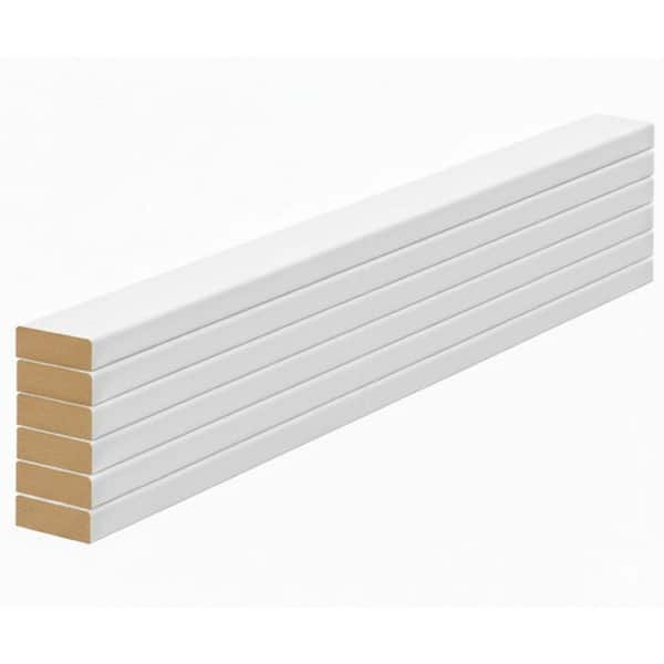 1 in. x 2 in. x 6 ft. Primed MDF E2E Board (6-Pack)