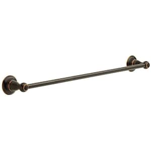 White Marble Antique Brass Towel Bar