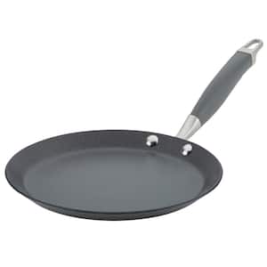 9.5 in. Hard Anodized Ultra-Durable Stain-Resistant Nonstick Crepe Pan in Gray with Comfortable SureGrip Handle