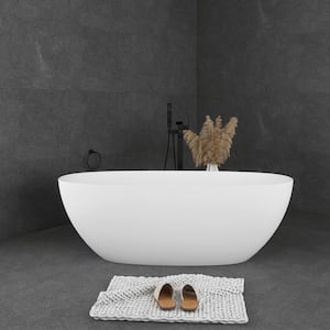 65 in. x 29.5 in. Soaking Bathtub with reversible Drain in Matte White