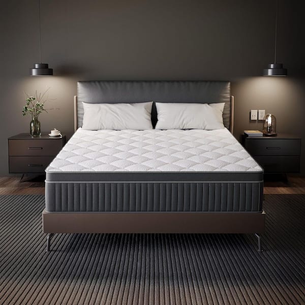 Babo Care King Medium Hybrid Gel Memory Foam 12 in. Innerspring CertiPur-US Certified Foam Tight Top Motion Isolation Mattress