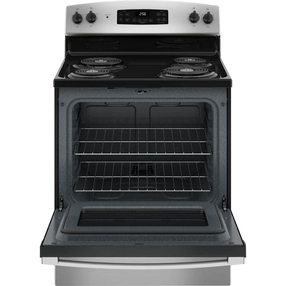 30" Black and Stainless Steel Freestanding Electric Range
