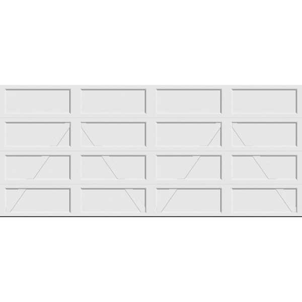 Bridgeport Steel Design A 16 ft. x 7 ft. Insulated 18.4 R-Value White Garage Door without Windows