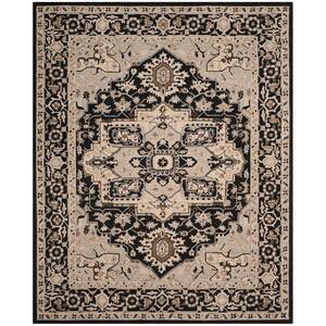 SAFAVIEH Chelsea Black/Natural 3 ft. x 10 ft. Border Runner Rug HK709F ...