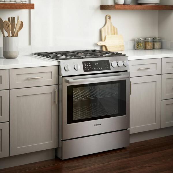 Bosch Benchmark Series 30 in. 4.6 cu. ft. Slide In Dual Fuel Range