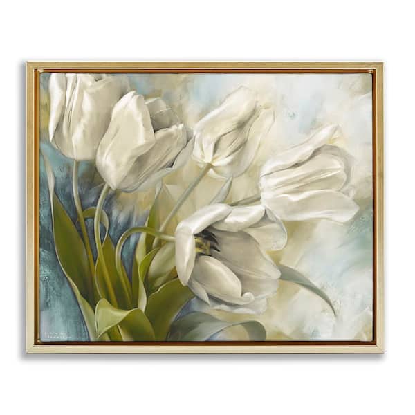 Stupell Industries Wild Tulips Close Up by Igor Levashov Gold Floater Frame Nature Graphic Art Print 25 in. x 31 in.