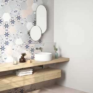 DeerValley Symmetry Ceramic Circular Vessel Bathroom Sink in White