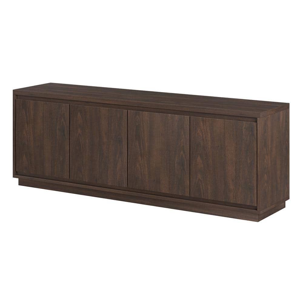 Presque 68" Alder Brown Composite TV Stand with Cabinets