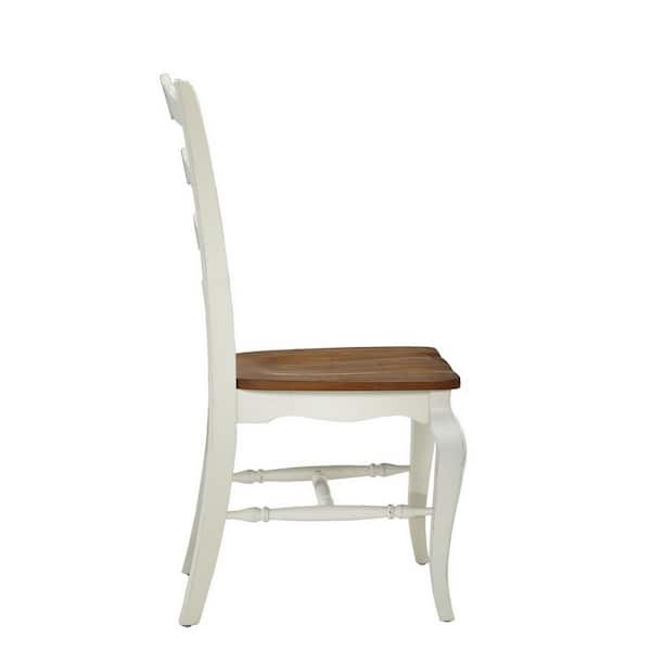 French Countryside Rubbed White Oak Dining Chair (Set of 2)