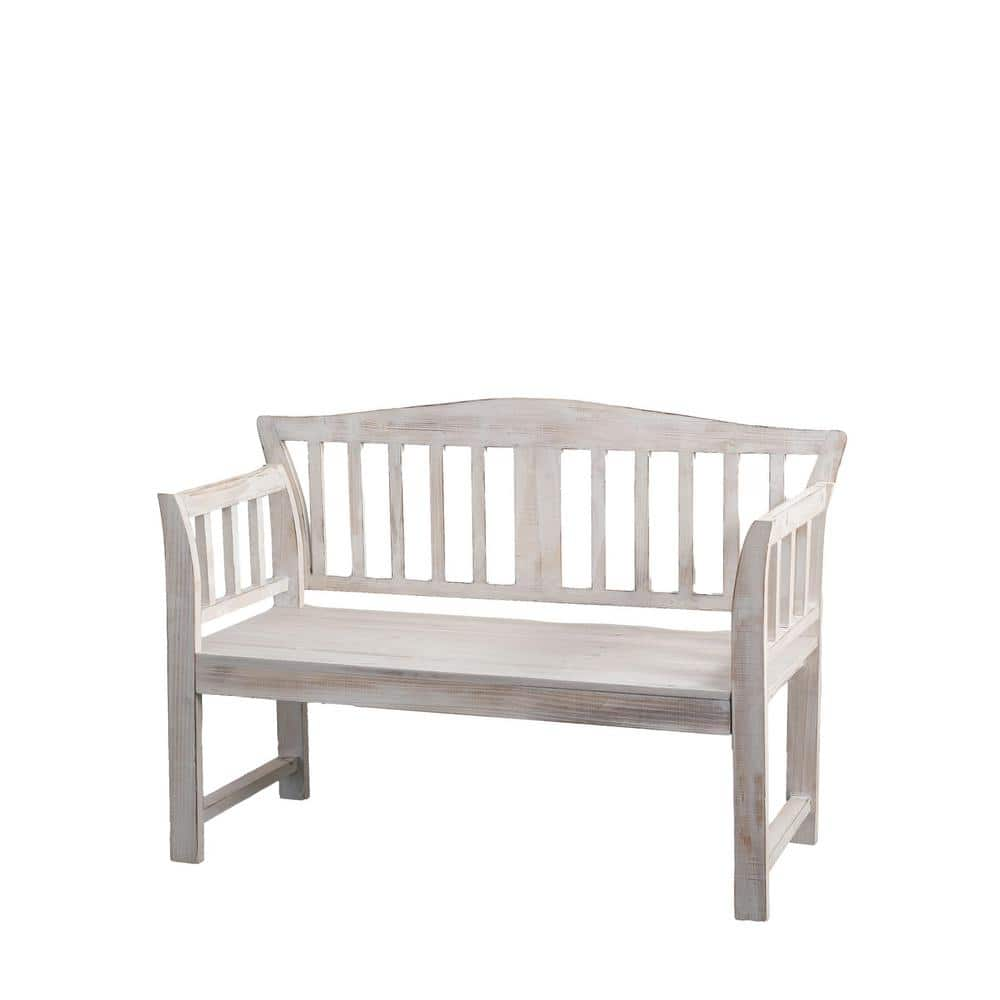 W. Trends 48 Farmhouse Wood Entryway Bench - White Oak