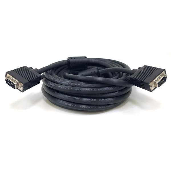 Premium Double-Shielded VGA Cable W/Ferrites CL2 Rated ~15 Feet 