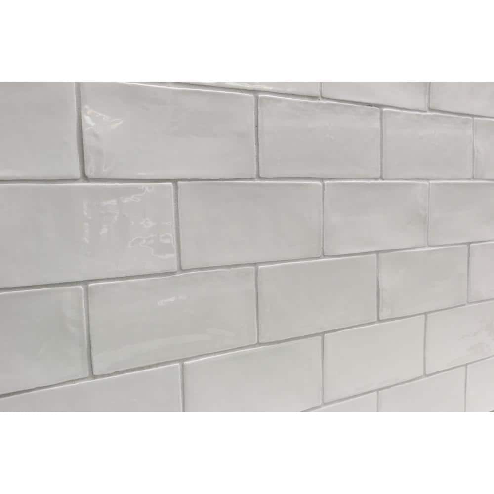 Catalina Gris 3x6 Polished Ceramic Subway Wall Tile