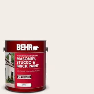 1 gal. #RD-W10 New House White Flat Masonry, Stucco and Brick Interior/Exterior Paint