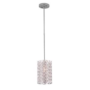 Kimberly 1-Light Chrome and Crystal Mini Pendant