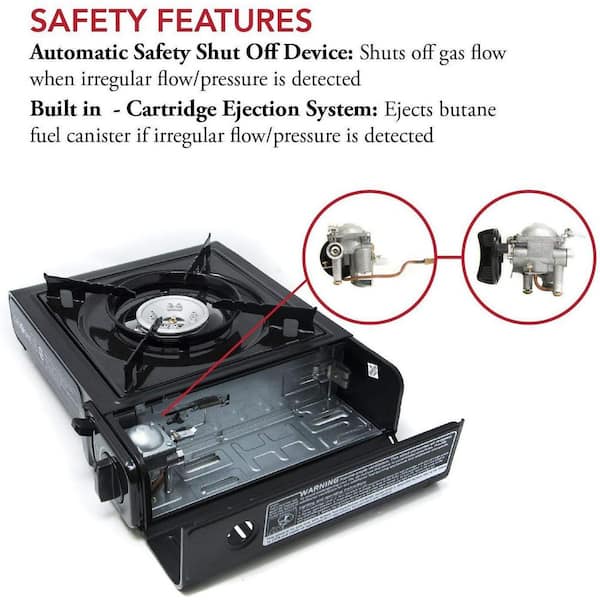 GAS One GS-1000 7,650 BTU Portable Butane GAS Stove Automatic Ignition with Carrying