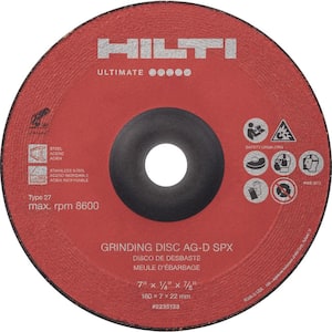 7 in. x 1/4 in. x 7/8 in. AG-D SPX Type 27 Ultimate Ceramic Grinding Wheel (10-Pack)