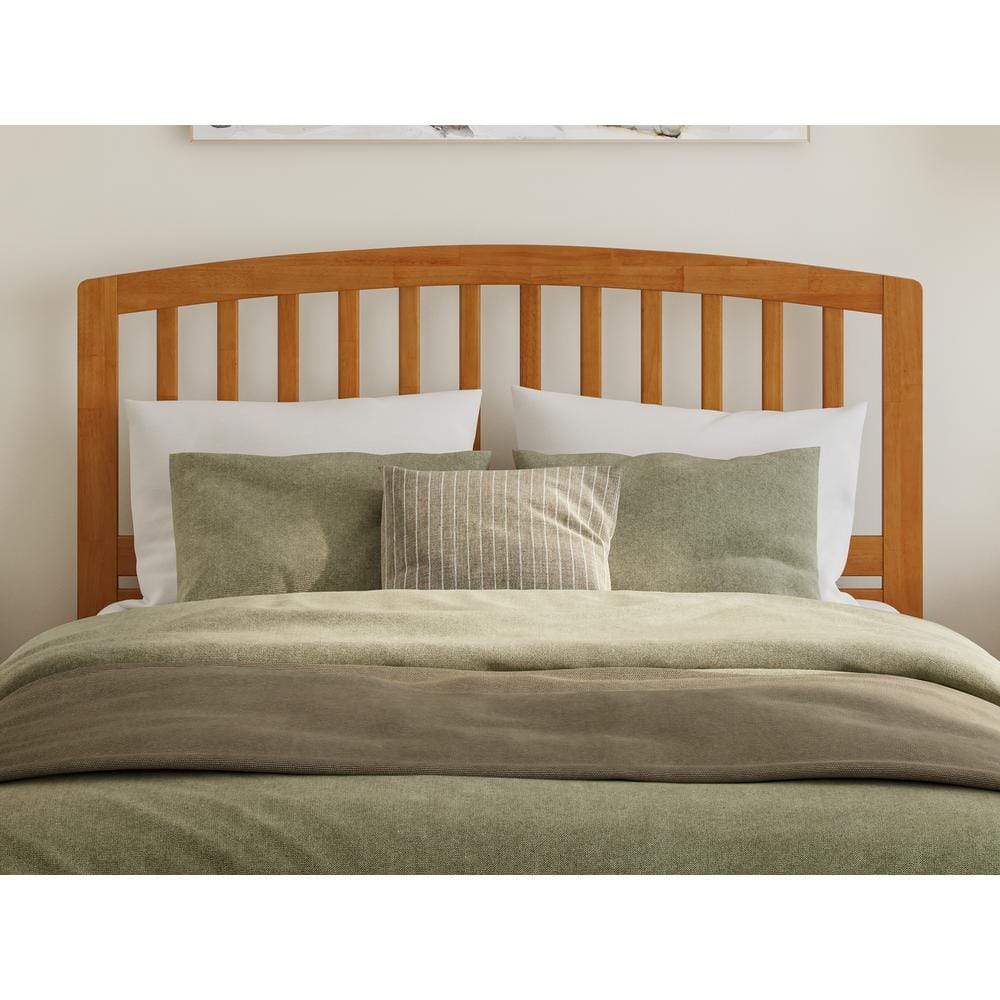 Richmond Light Toffee Solid Wood Queen Bed Frame