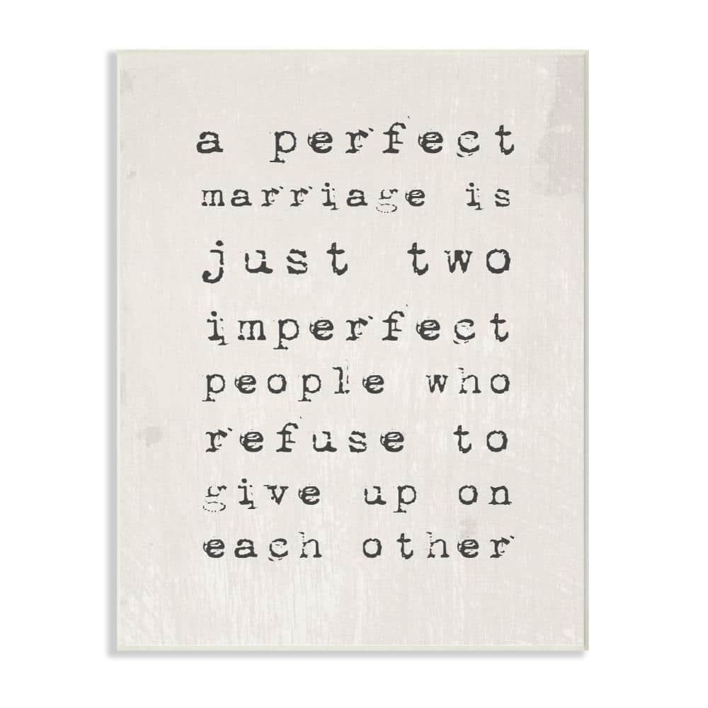 10 in. x 15 in. A Perfect Marriage by Daphne Polselli Printed Wood Wal