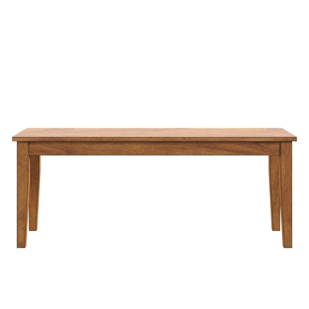 Oak Wood Dining Bench 47.2 in. W x 14.75 in. D x 18 in. H
