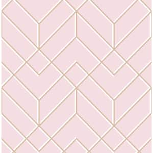 Geometric - Pink - Wallpaper - Home Decor - The Home Depot
