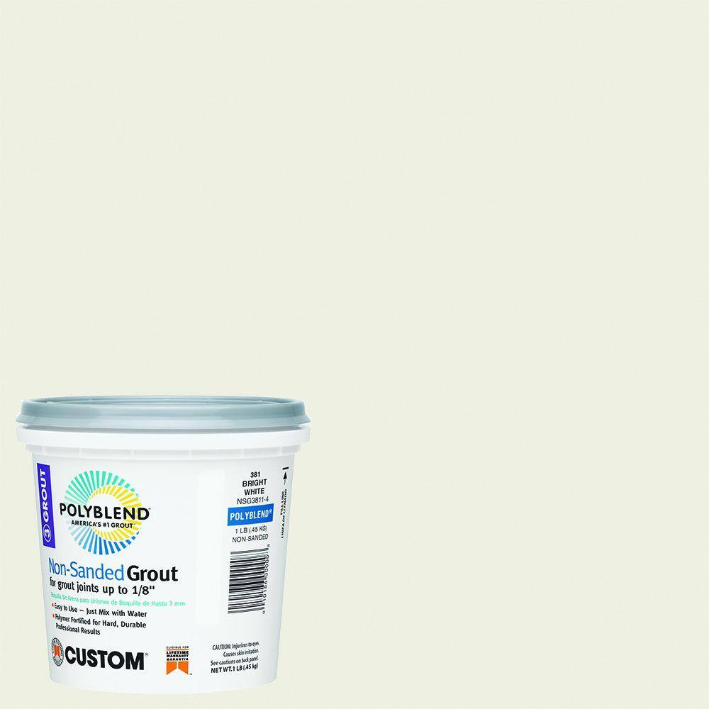 UPC 010186194349 product image for Custom Building Products Polyblend #381 Bright White 1 lb. Non-Sanded Grout | upcitemdb.com