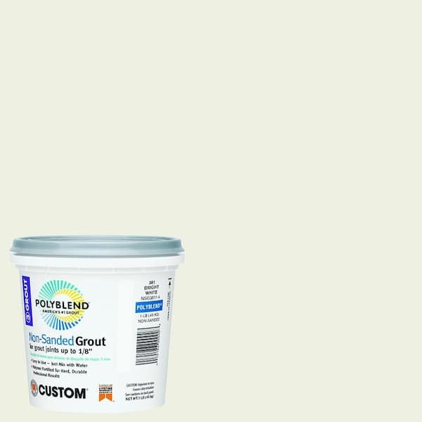 Custom Building Products Polyblend #381 Bright White 1 lb. Non-Sanded Grout