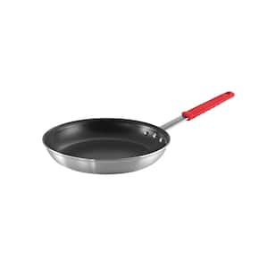 12 in. Heavy-gauge Aluminum Reinforced Nonstick Frying Pan with Cast Stainless Steel Handle with Removable Silicone Grip