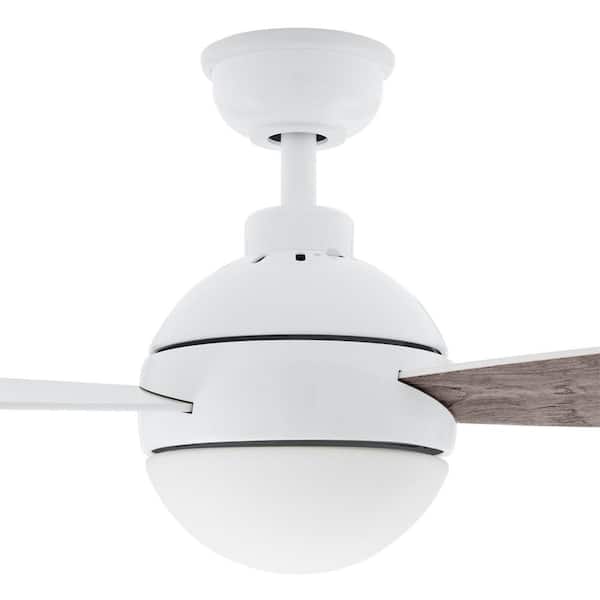 Home Decorators Alisio 44 in LED Matte Black Ceiling Fan w/Light & Remote C. 