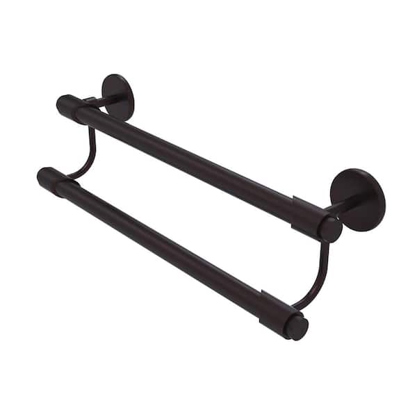 Allied Brass Tribecca Collection 18 in. Wall Mounted Double Towel Bar in Antique Bronze