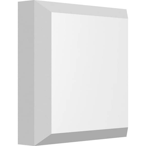 Ekena Millwork 3 in. W x 3 in. H x-3/4 in. P Standard Sedgwick Rosette with Beveled Edge