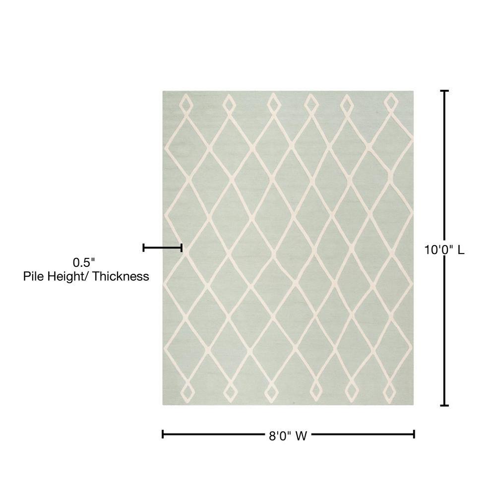 Ivory Bliss Hand-Tufted Wool Kids Playroom Area Rug, 8' x 10'