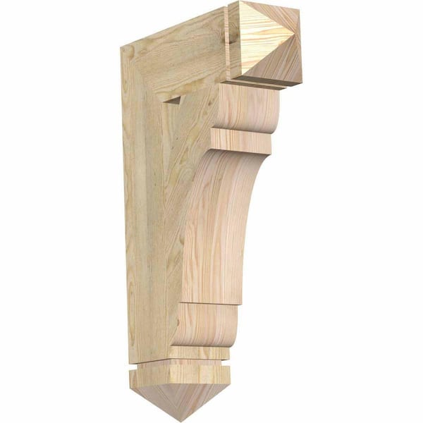 Ekena Millwork 6 in. x 32 in. x 20 in. Douglas Fir Olympic Arts and Crafts Rough Sawn Bracket