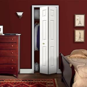 24 in. x 80 in. Colonist White Painted Smooth Molded Composite MDF Closet Bi-Fold Door
