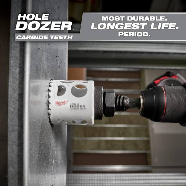 Milwaukee 49-22-3077 9 PC Hole Dozer Carbide Teeth Large Diameter Hole Saw Kit