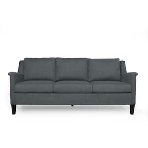 Alysse 76.5 in. W Flared Arm Fabric Straight Sofa in Gray