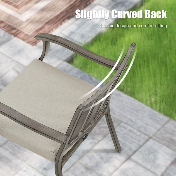 ULAX FURNITURE AZUR 7-Piece Aluminum Outdoor Dining Set with
