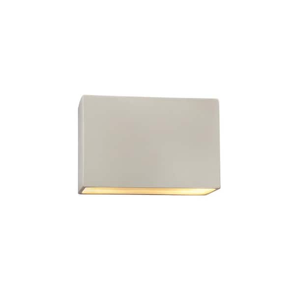 Justice Design Ambiance 1-Light Matte White Ceramic Wall Sconce