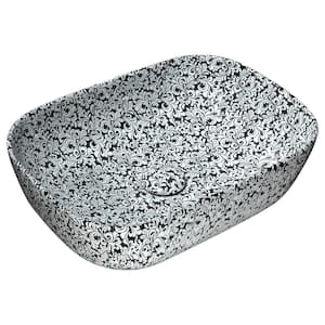Ceramic Vessel Sink in Speckled Stone