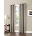 Stone Woven Thermal Blackout Curtain - 40 in. W x 63 in. L