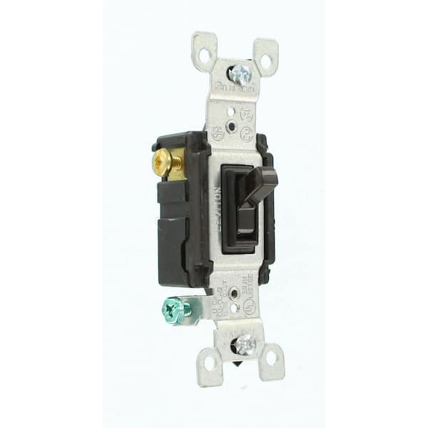15 Amp 3-Way Toggle Switch, Brown 1453-2