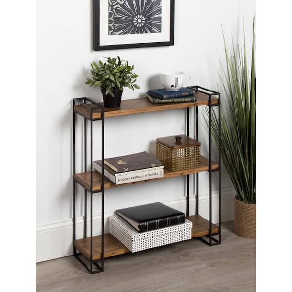 Kate and Laurel Lintz 7 in. x 26 in. x 31 in. Rustic Brown Metal